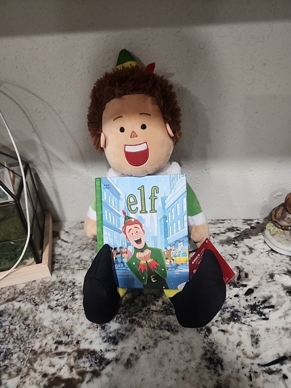 Plush Elf Character Toy in Green and Black - Holiday Kids Toy